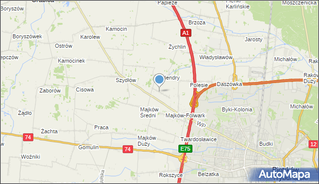 mapa Majków Mały, Majków Mały na mapie Targeo